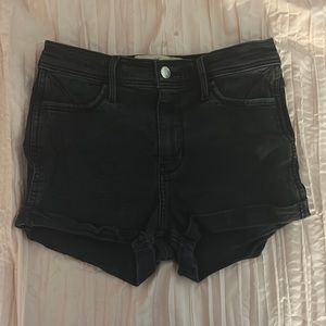 Holister black jean shorts (no rips)